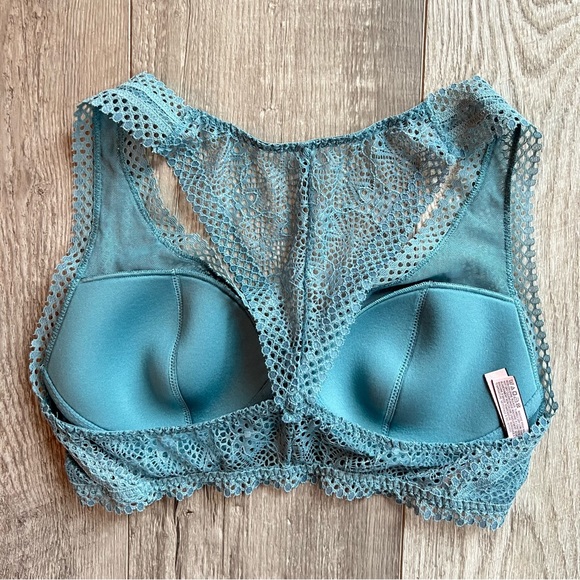 NWT Victoria’s Secret Teal Lace Lightly Lined Racerback Bralette | Size: S - Picture 9 of 12